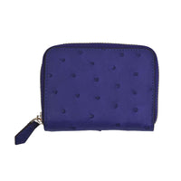 Black Ostrich Skin Texture Leather RFID Wallet