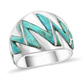 Santa Fe Style Turquoise Ring in Sterling Silver 2.30 ctw - Sticky add to cart bar