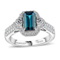 Certified & Appraised Rhapsody 950 Platinum AAAA Monte Belo Indicolite, Diamond (E-F, VS) (0.73 cts) Ring (Size 6.0) (7.45 g) 2.61 ctw - Sticky add to cart bar