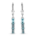 D'Joy Betroka Blue Apatite 2.15 ctw Lever Back Earrings in Rhodium Over Sterling Silver - Sticky add to cart bar