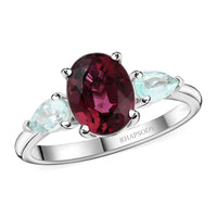 Certified & Appraised Rhapsody 950 Platinum AAAA Ouro Fino Rubellite and Paraiba Tourmaline Ring (Size 10.0) 5.15 Grams 2.75 ctw