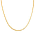 14K Yellow Gold Over Sterling Silver Herringbone Chain Necklace 18 Inches 9.50 Grams - Sticky add to cart bar
