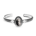 D'Joy Artisan Crafted White Buffalo 10.30 ctw Cuff Bracelet in Sterling Silver (7.25 In) - Sticky add to cart bar
