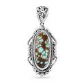Artisan Crafted Blue Horizon Turquoise Solitaire Pendant without Chain in Sterling Silver 5.00 ctw - Sticky add to cart bar