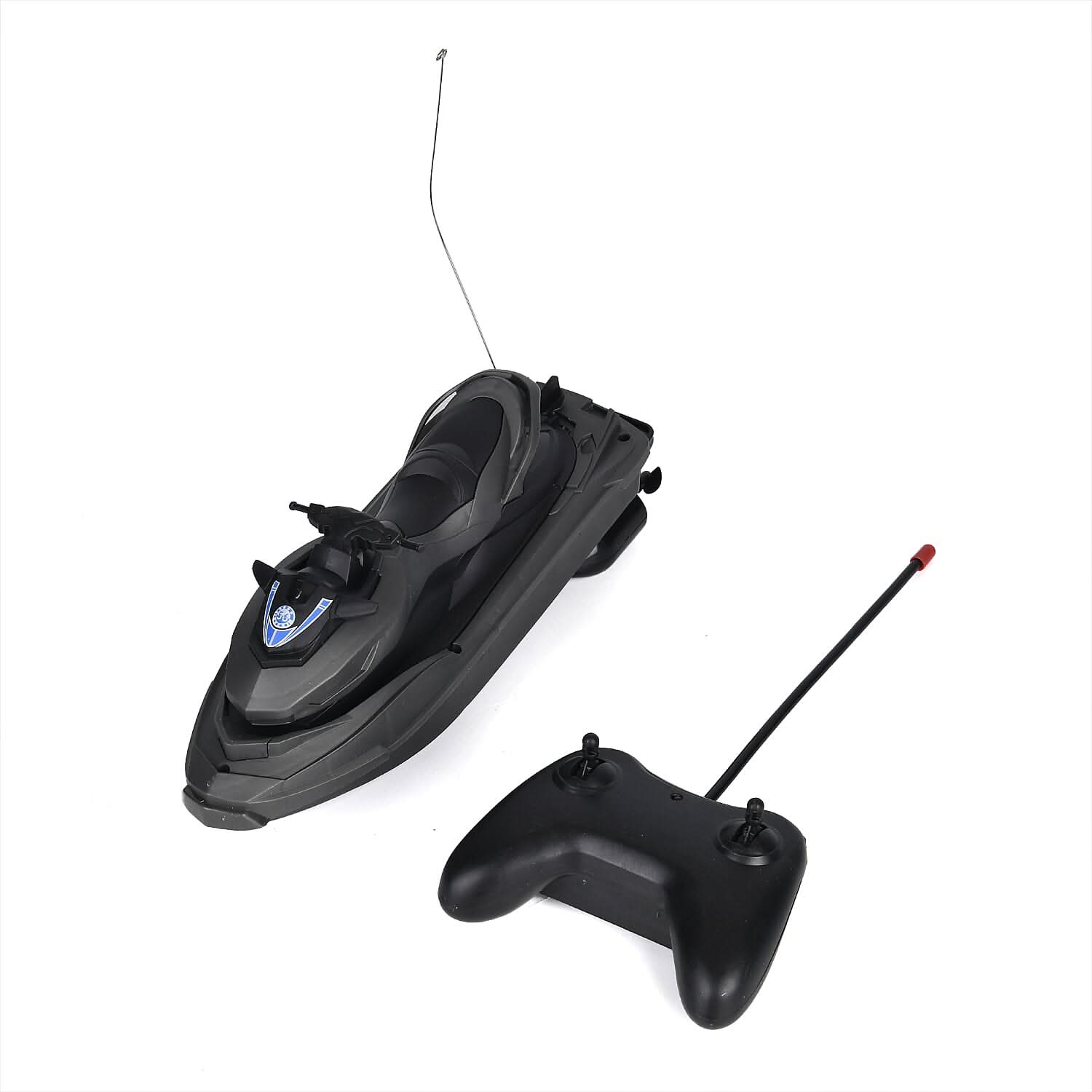 27MHZ 4 Channels R/C Boat Toy - Black (10.1"x3.3"x3.9") (3AA Batteries Not Included)