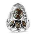 Artisan Crafted Blue Horizon Turquoise 5.10 ctw Ring in Sterling Silver - Sticky add to cart bar