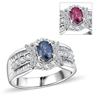 Chairman Vault Collection Certified & Appraised Rhapsody 950 Platinum AAAA Brazilian Alexandrite, Diamond (E-F, VS) (0.85 cts) Ring (Size 6.0) (9 g) 1.71 ctw