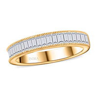 NY Closeout Luxuriant Lab Grown Diamond (SI) Ring in 14K YG Over Sterling Silver (Size 5.0) 0.75 ctw