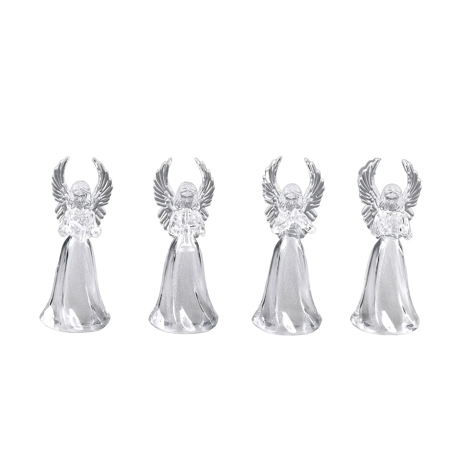 Set of 4 Angel LED Light with RGB Color Changing Lights (3*LR44 Battery included)