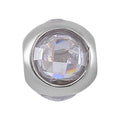 Simulated Diamond Rhinestone Charm in Rhodium Over Sterling Silver 2.10 ctw - Sticky add to cart bar