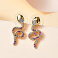 Multi Gemstone Snake Earrings in 18K Vermeil YG Over Sterling Silver 1.10 ctw - Sticky add to cart bar