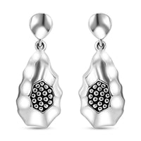 Sterling Silver Floral Drop Earrings 10.80 Grams