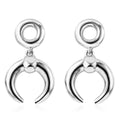 Sterling Silver Crescent Moon Earrings 8 Grams - Sticky add to cart bar