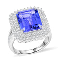 Jubilee Certified & Appraised Rhapsody 950 Platinum AAAA Tanzanite and E-F VS Diamond Ring (Size 10.0) 9.90 Grams 7.60 ctw - Sticky add to cart bar