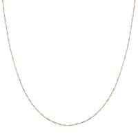 14K Rose Gold Over Sterling Silver Singapore Necklace 24 Inches 2.80 Grams