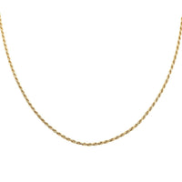 14K Yellow Gold Over Sterling Silver Rope Necklace 24 Inches 2.90 Grams