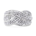 Austrian Crystal Overbridge Ring in Sterling Silver (Size 11.0) - Sticky add to cart bar