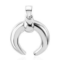 Sterling Silver Crescent Moon Pendant without Chain 4.50 Grams