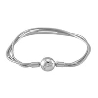 Simulated Diamond Bracelet in Rhodium Over Sterling Silver (7.25 In) 0.10 ctw