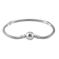 Hollow Bracelet in Rhodium Over Sterling Silver (7.25 In) (8.70 g) - Sticky add to cart bar
