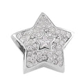 Simulated Diamond Star Charm in Rhodium Over Sterling Silver - Sticky add to cart bar