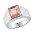 Morganique Quartz Men's Ring in Stainless Steel (Size 10.0) 3.70 ctw - Sticky add to cart bar