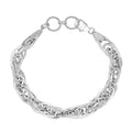 Sterling Silver Spiral Oval Link Chain Bracelet (7.25-8.00In) 14 Grams - Sticky add to cart bar
