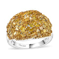 Yellow Diamond (IR) Ring in Rhodium Over Sterling Silver (Size 6.0) 1.00 ctw - Sticky add to cart bar