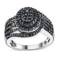 Diamond Bypass Ring in Rhodium Over Sterling Silver (Size 10.0) 1.00 ctw - Sticky add to cart bar
