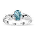 Premium Betroka Blue Apatite, Thai Black Spinel Ring in Sterling Silver (Size 10.0) 0.80 ctw - Sticky add to cart bar