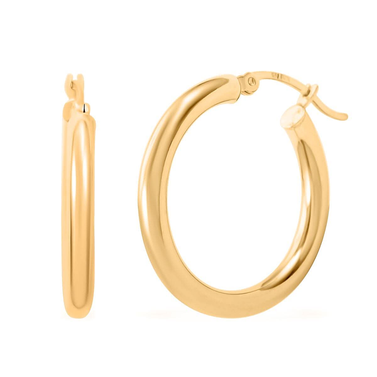 10K Yellow Gold Hoop 3x25mm Earrings (1.70 g)