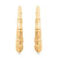 10K Yellow Gold Bamboo Hoop Earrings 2.60 Grams - Sticky add to cart bar