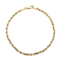 10K Yellow Gold 3mm Rope Bracelet (7.50 In) 1.40 Grams