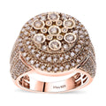 Natural Champagne Diamond Ring in Vermeil RG Over Sterling Silver (Size 10.0) 1.50 ctw - Sticky add to cart bar