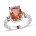 Morganique Quartz, Simulated Champagne Diamond Ring in Stainless Steel (Size 10.0) 3.50 ctw - Sticky add to cart bar