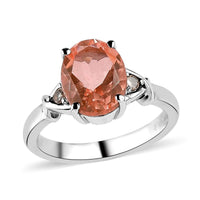 Morganique Quartz, Simulated Champagne Diamond Ring in Stainless Steel (Size 10.0) 3.00 ctw