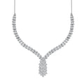 D'Joy Moissanite 19.35 ctw Waterfall Necklace in Rhodium Over Sterling Silver 18 Inches - Sticky add to cart bar