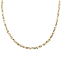 10K Yellow Gold 4mm Rope Necklace 16 Inches 4.80 Grams