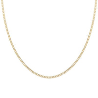 2mm Cuban Chain Necklace in 10K Yellow Gold 2 Grams 16 Inches