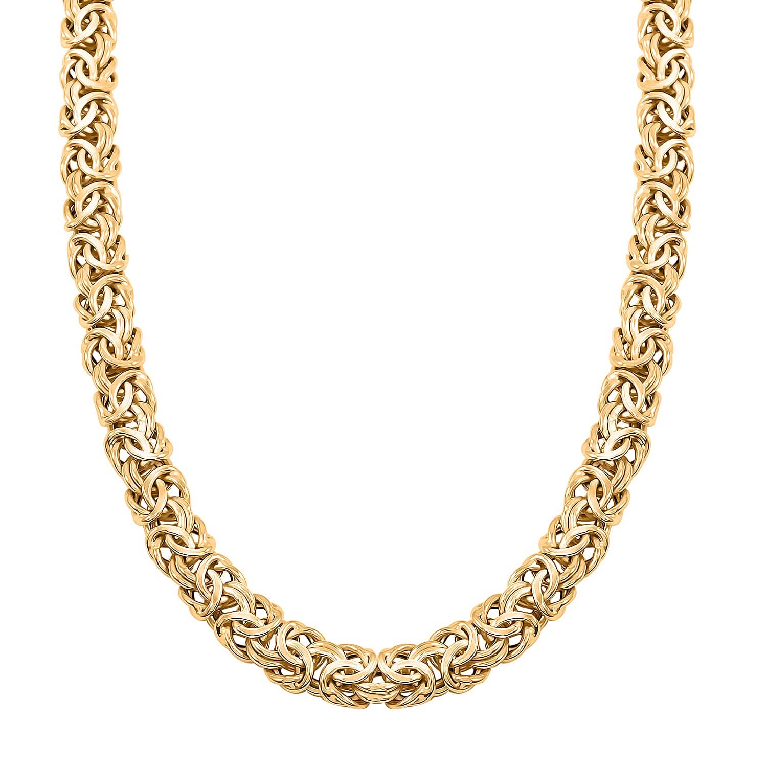 Italian Grande Byzantine Chain Necklace in 10K Yellow Gold 16.90 Grams 20 Inches