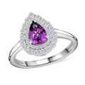 Chairman Collection Certified and Appraised Rhapsody 950 Platinum AAAA Madagascar Purple Sapphire and E-F VS Diamond Ring 6.55 Grams 1.10 ctw - Sticky add to cart bar