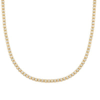 10K Yellow and White Gold 3mm Ice Chain Necklace 20 Inches 11.10 Grams