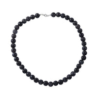 Larvikite 250.00 ctw Beaded Necklace in Sterling Silver 18 Inches