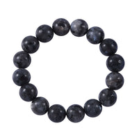 Larvikite Beaded Stretch Bracelet 150.00 ctw