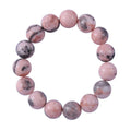 Pink Zebra Jasper Beaded Stretch Bracelet 150.00 ctw - Sticky add to cart bar