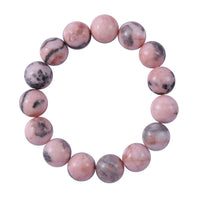 Pink Zebra Jasper Beaded Stretch Bracelet 150.00 ctw