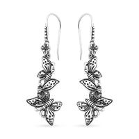 TLV Bali Legacy Sterling Silver Butterfly Earrings (5.15 g)