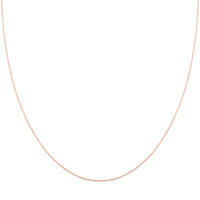 14K Rose Gold Over Sterling Silver Rolo Chain Necklace 18 Inches 1.30 Grams