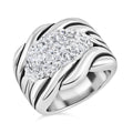 Austrian Crystal Radiant Ring in Sterling Silver - Sticky add to cart bar