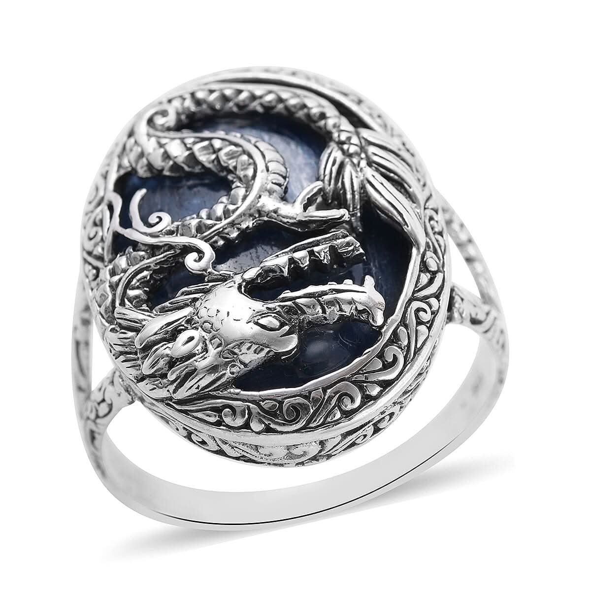 BALI LEGACY Kyanite Dragon Ring in Sterling Silver (Size 10.0) 11 Grams 24.00 ctw (1)